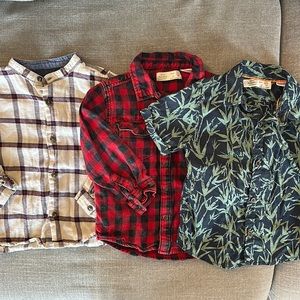 Zara Baby Boy Collection Button Down Shirt Bundle Size 2/3 years